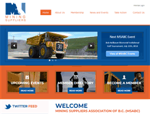 Tablet Screenshot of miningsuppliersbc.ca